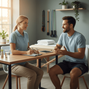 One-on-one therapeutic exercise session for pelvic health rehabilitation at McLean physical therapy clinic