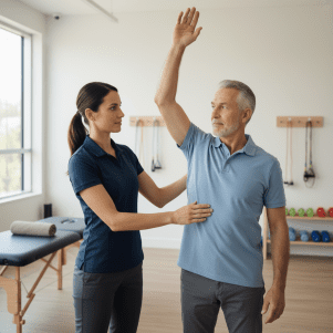 Pelvic floor physical therapy assessment at ITR Physical Therapy in Bethesda showing professional therapist conducting comprehensive evaluation