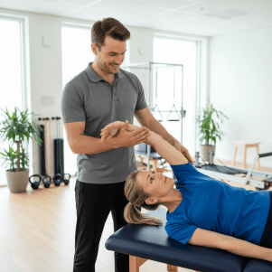 Patient performing therapeutic pelvic floor exercises in Bethesda with expert guidance from ITR Physical Therapy specialist